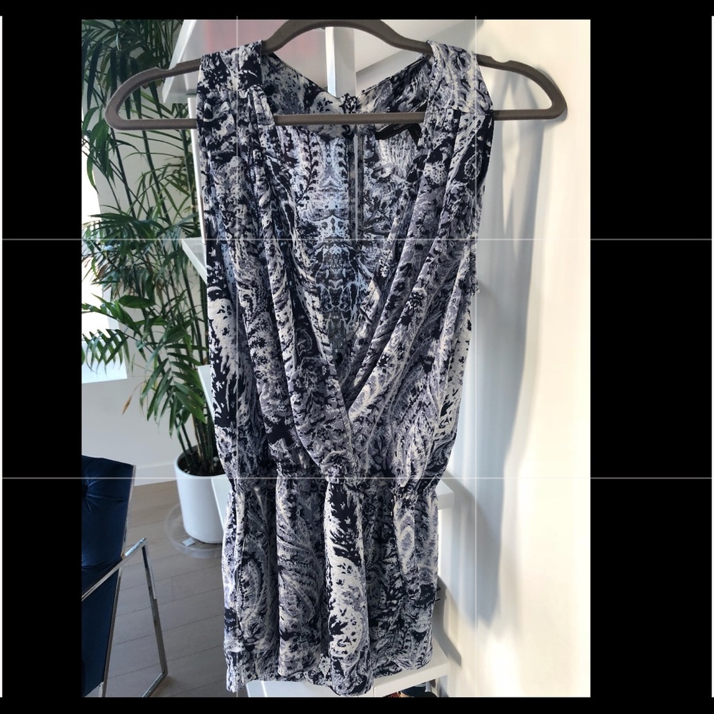 xxs BCBG blue floral romper